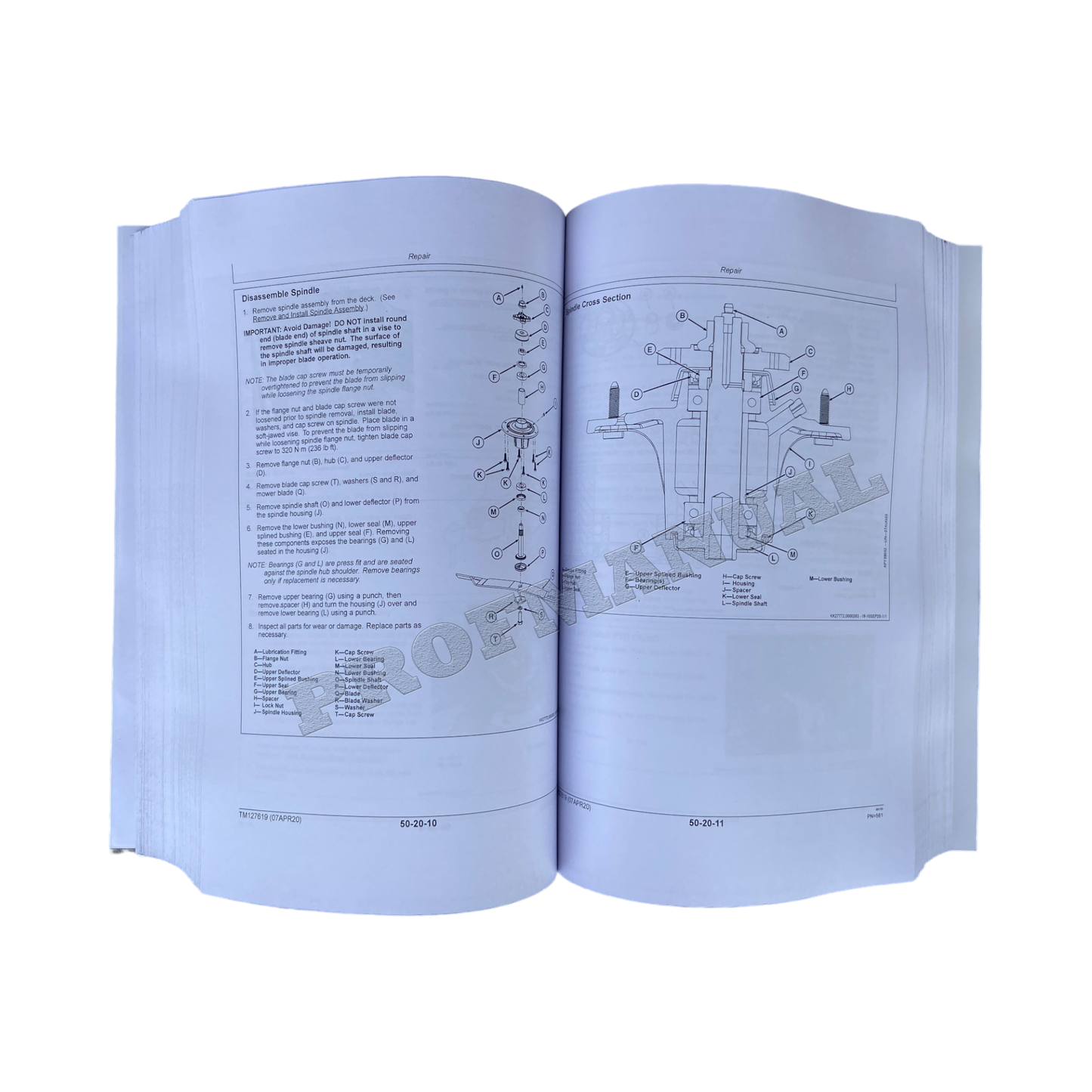 JOHN DEERE Z915B Z915E Z920M Z925M MÄHWERK-SERVICEHANDBUCH