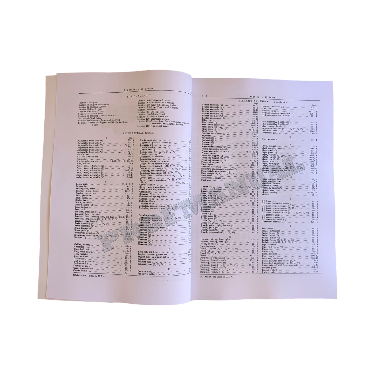 JOHN DEERE 40 TRAKTOR ERSATZTEILKATALOGHANDBUCH