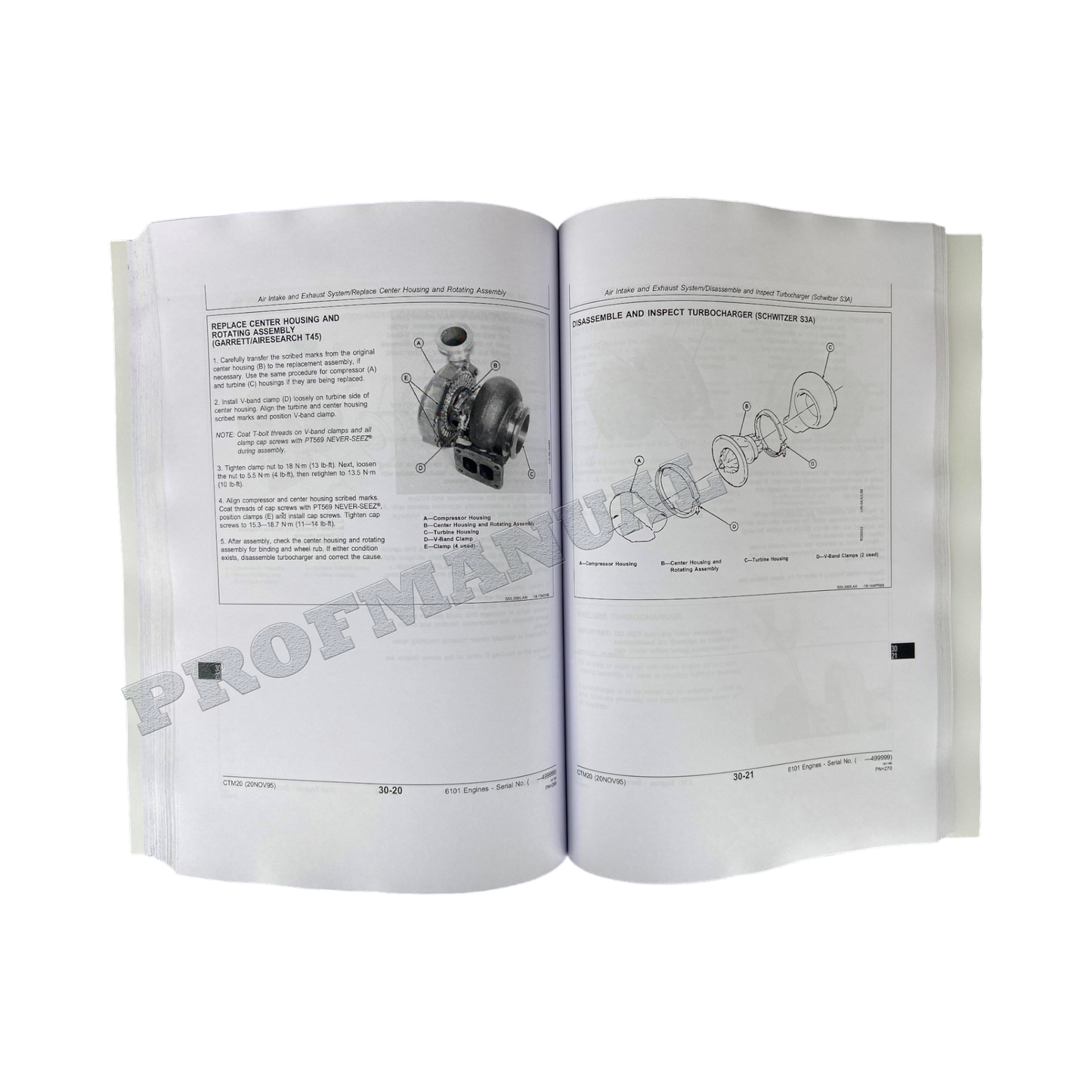 John Deere Series 500 6101 Engine for tractor 8560 8760 8960 Service manual