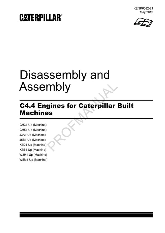 Caterpillar C4.4 Engine Disassembly Assembly Service Manual KENR6082