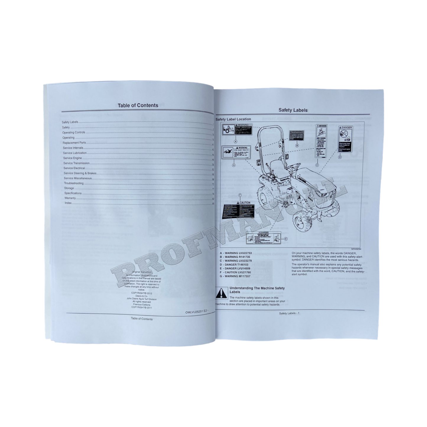 JOHN DEERE 1023E 1026R TRAKTOR-BETRIEBSHANDBUCH Nr. 2