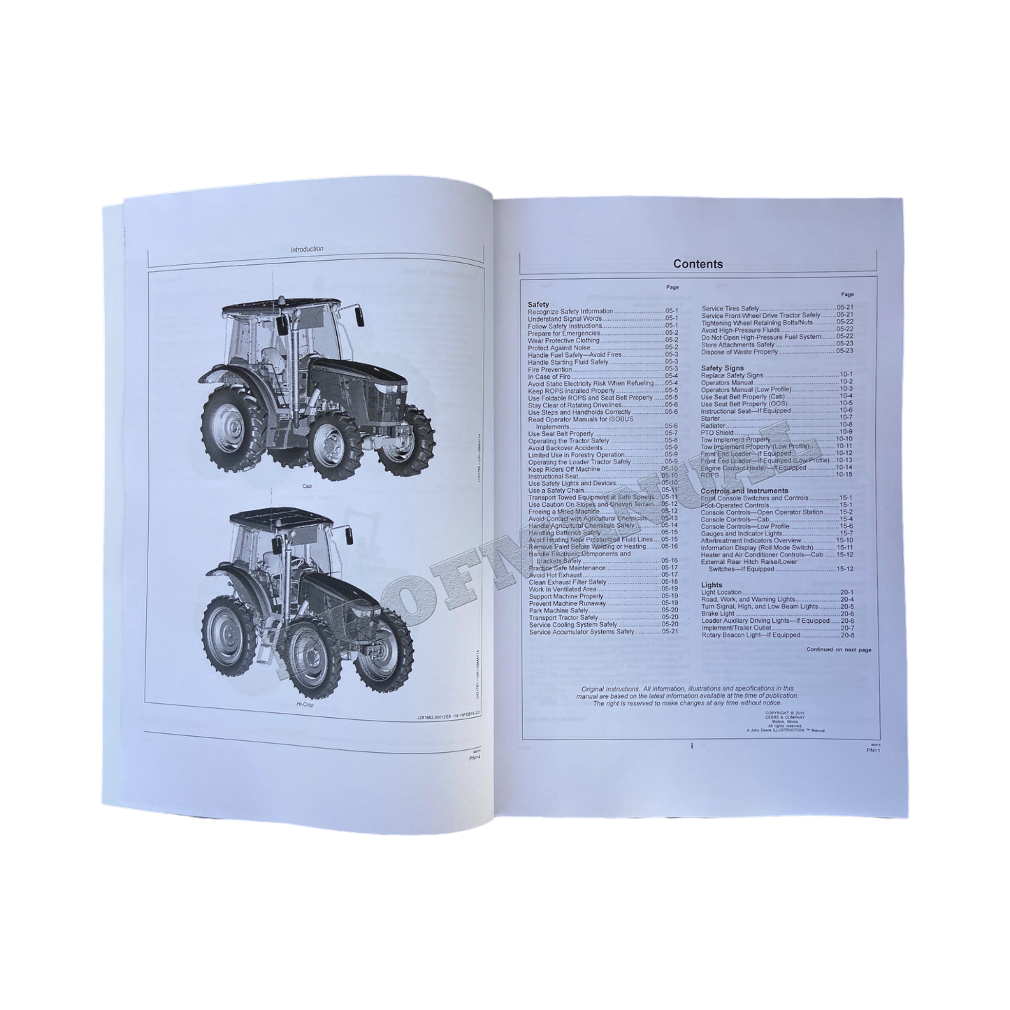 JOHN DEERE 5085M 5100M 5100MH 5100ML TRACTOR OPERATORS MANUAL DECEMBER 2014 -