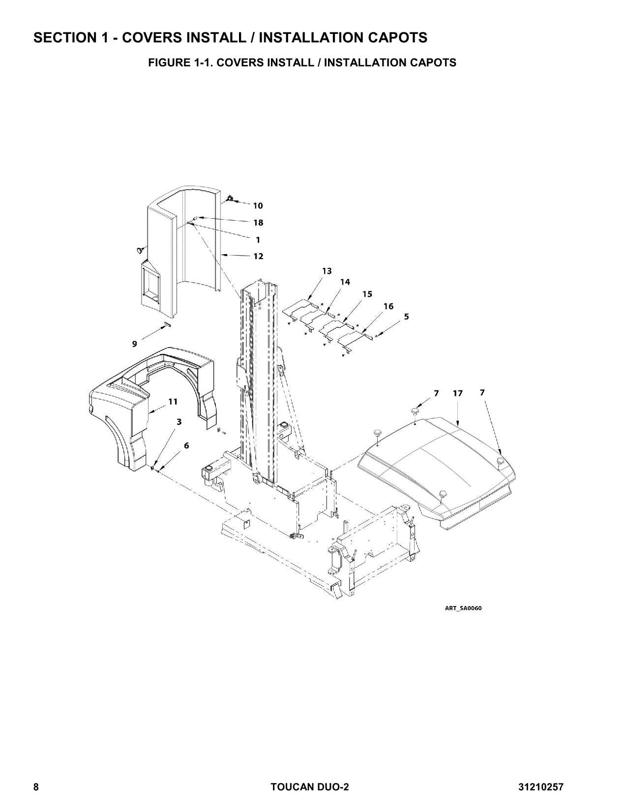 TOUCAN Vertical Lift Duo Parts Catalog Manual Multi language