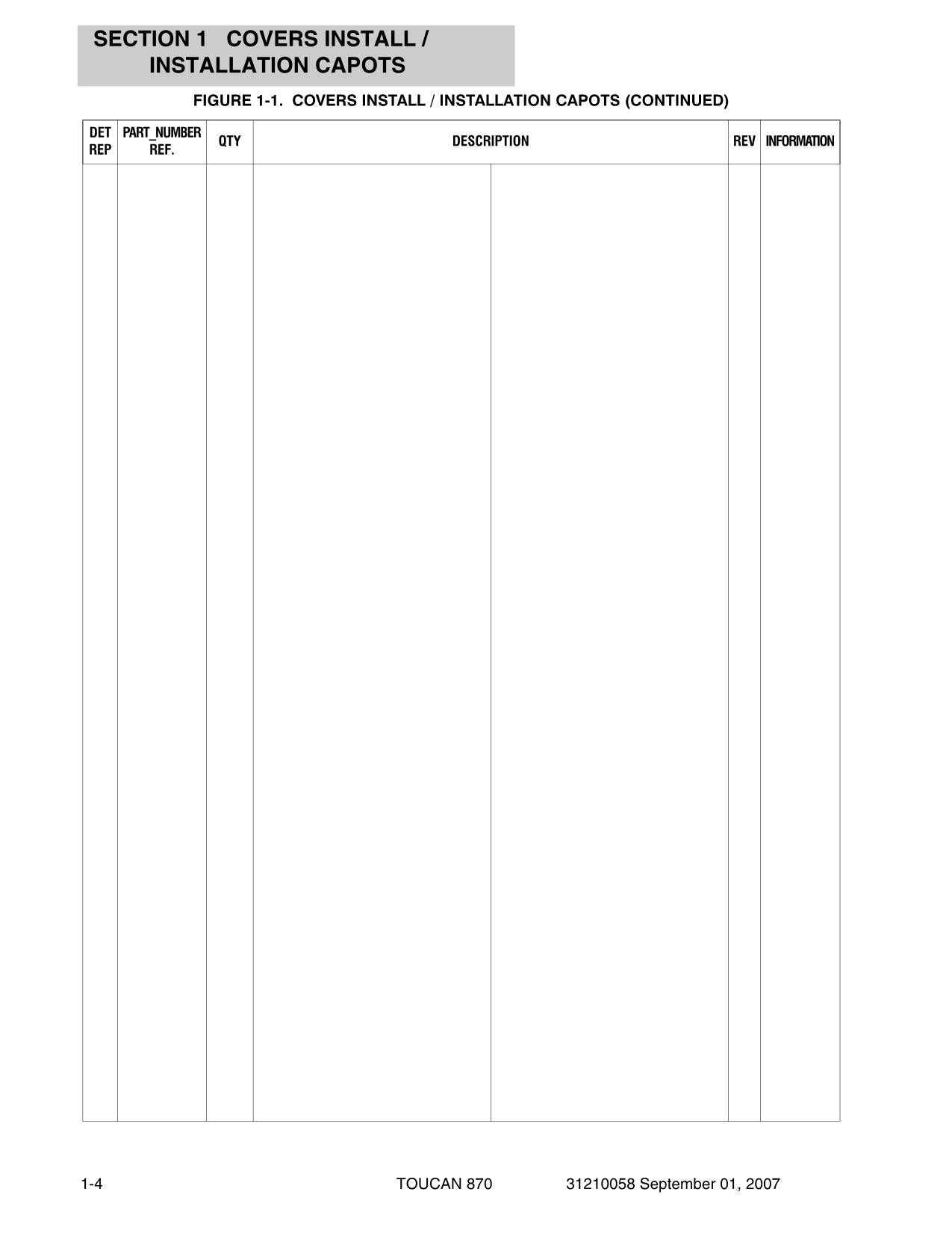 TOUCAN 870 Vertical Lift Parts Catalog Manual Multi languages