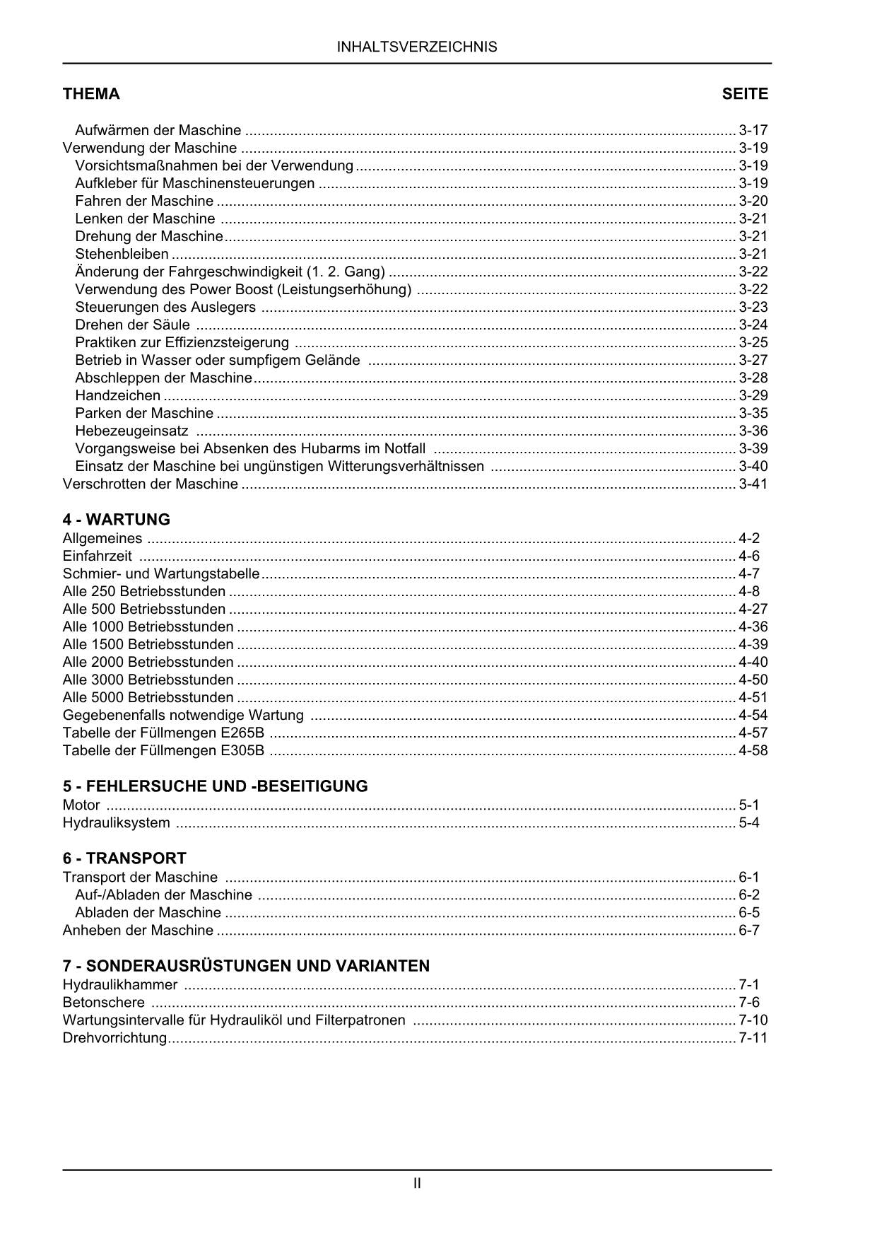 New Holland E265B E305B Bagger Manuel d'instructions