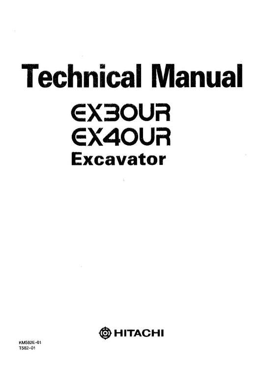 Hitachi EX30UR EX40UR Excavator Operational Test Troublesh Service Manual Scheme