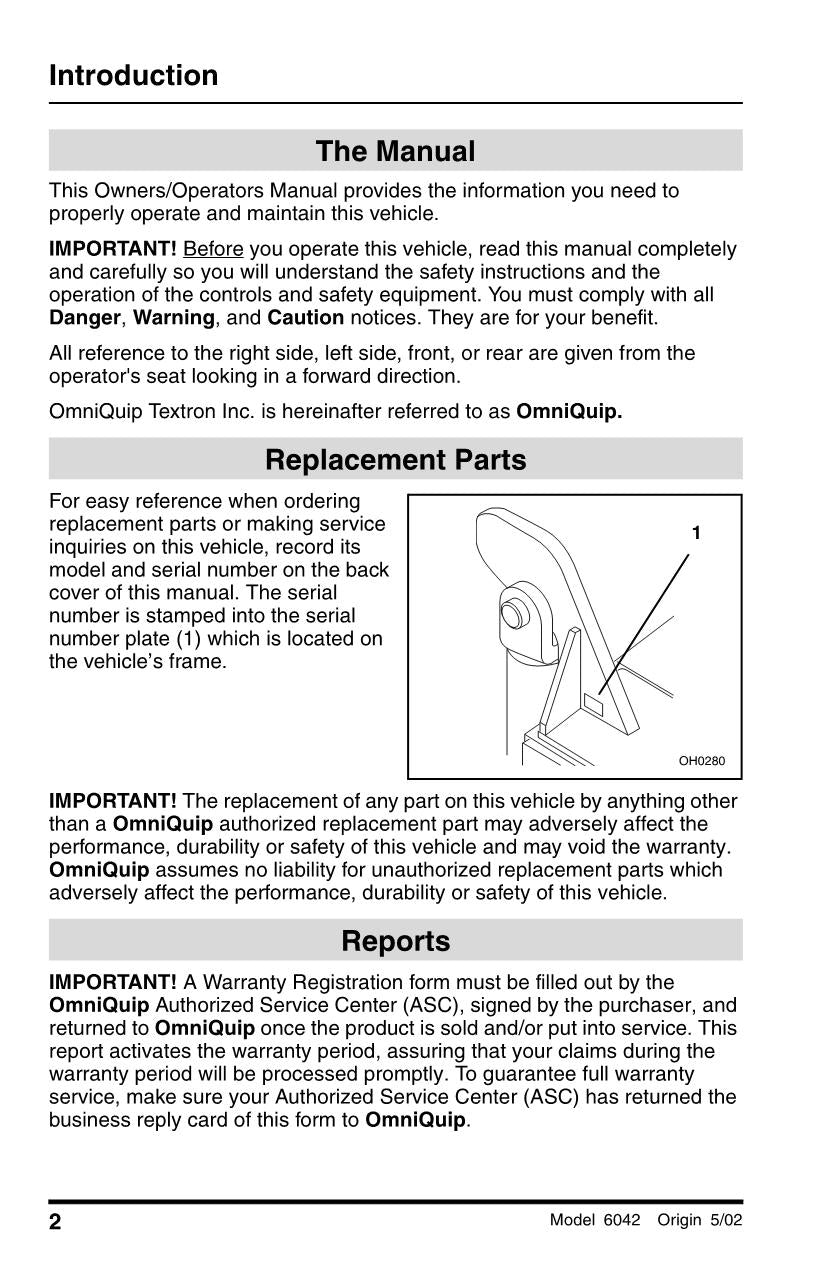 SKYTRAK 6042 Telehandler Maintenance Operation Operators Manual 8990465