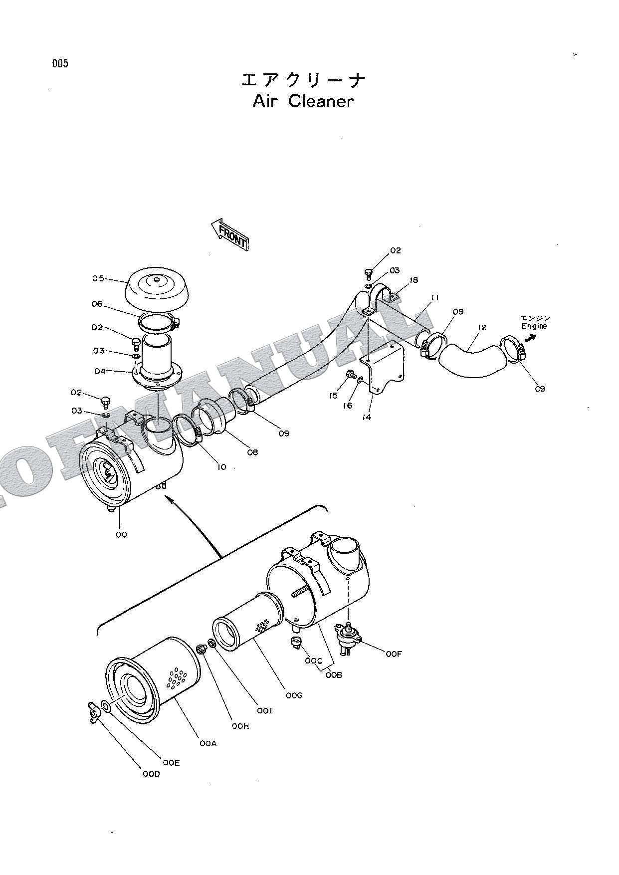 HITACHI EX100WD ADDENDUM Excavator Parts Catalog Manual