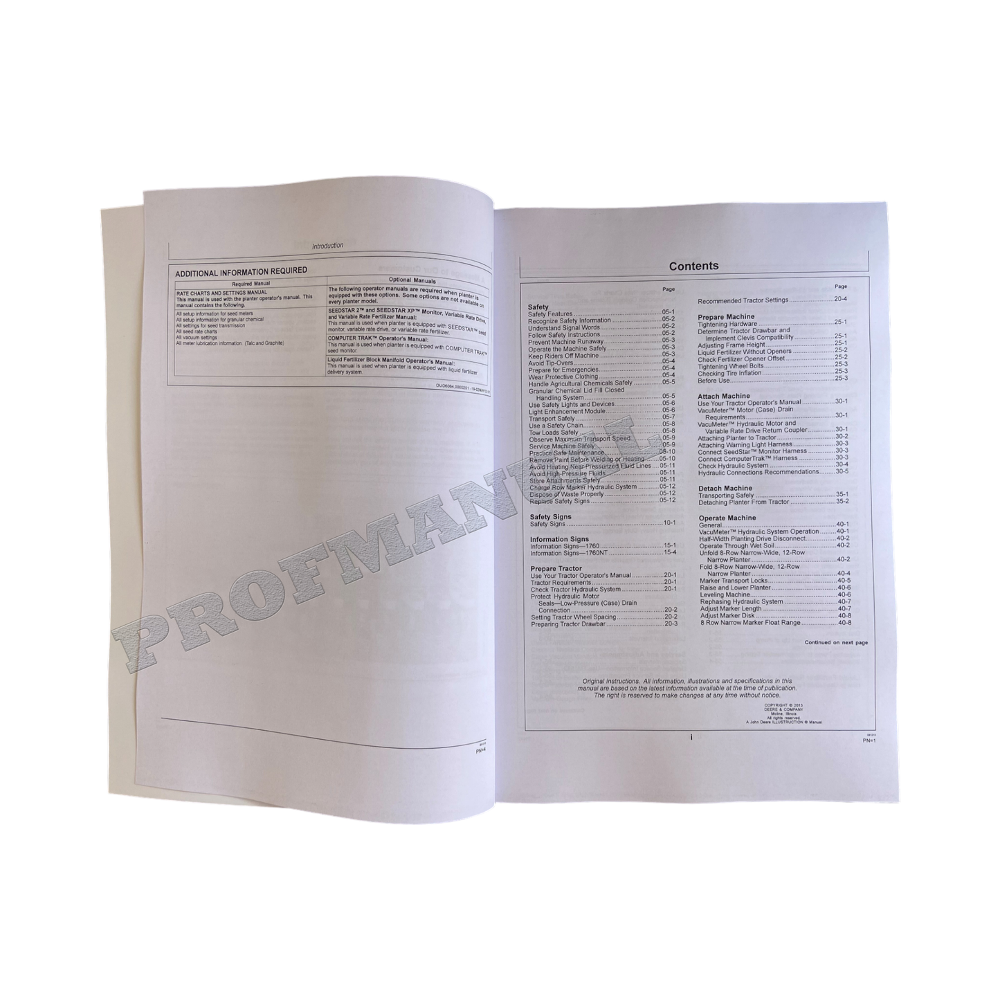 JOHN DEERE 1760 PLANTER OPERATORS MANUAL #10