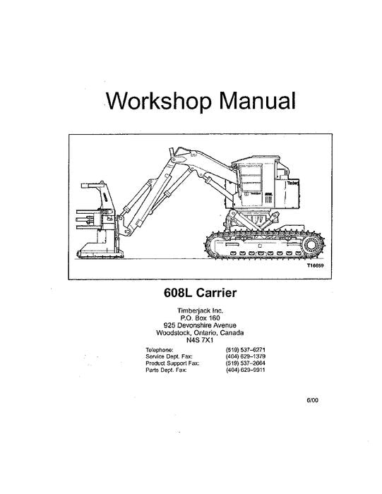 MANUEL DE RÉPARATION ET D'ENTRETIEN DE L'ABATTEUSE-GROUPEUSE À CHENILLES JOHN DEERE 608L sn 10BA1017-