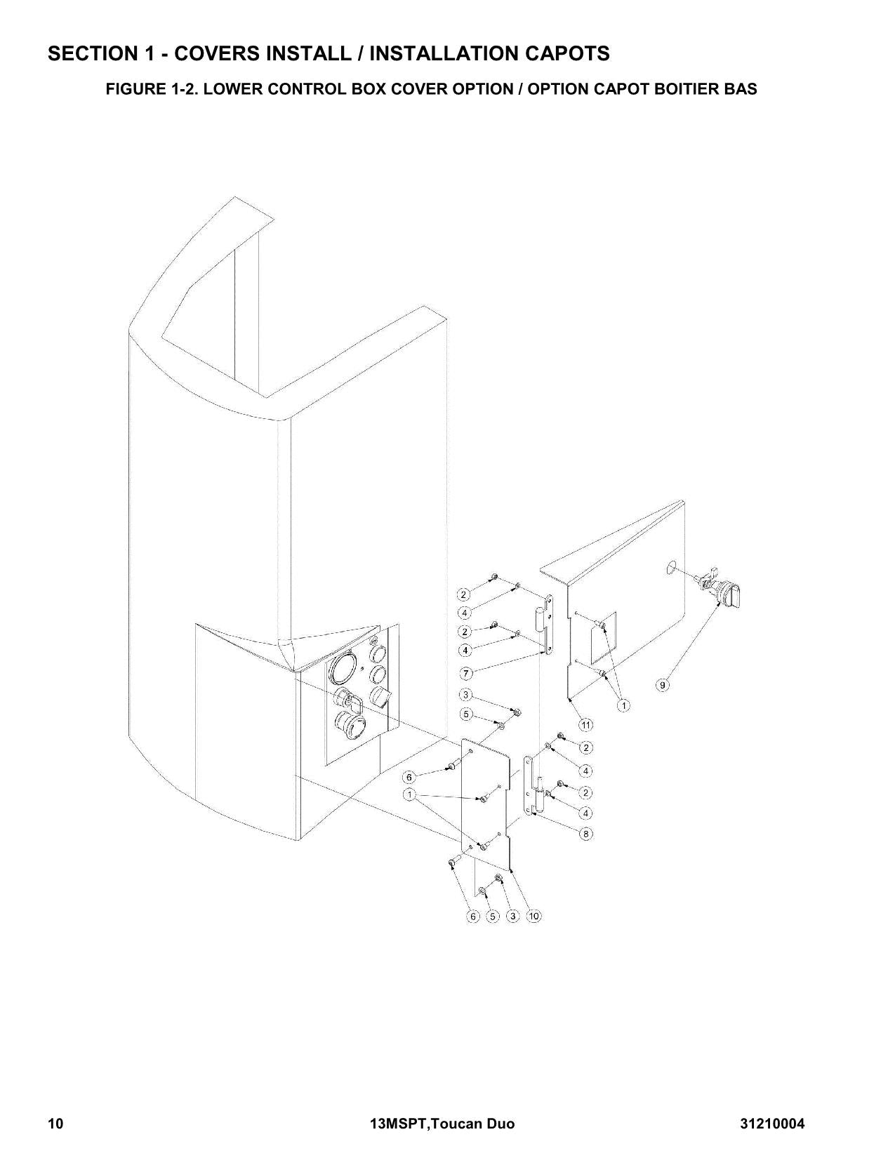 TOUCAN 13MSPT Duo Vertical Lift Parts Catalog Manual Multi language