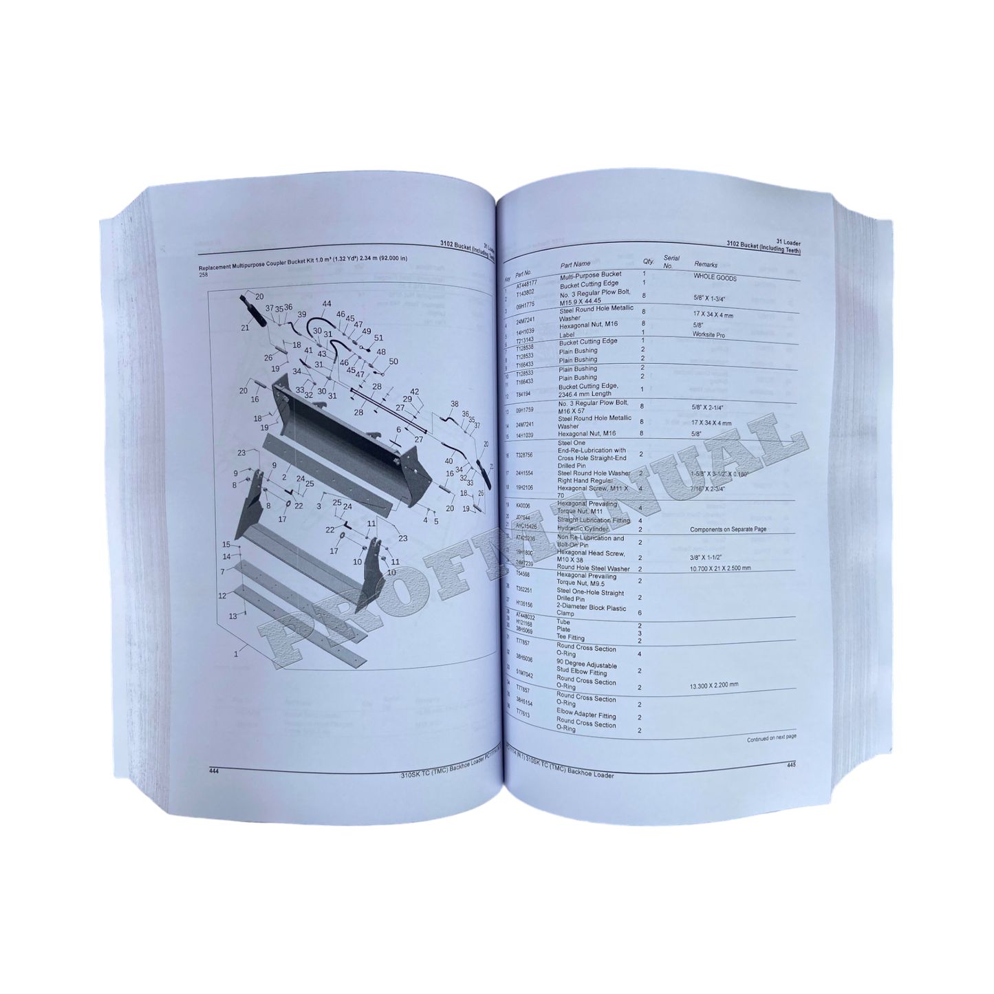 JOHN DEERE 310SK TC TMC BAGGERBAGGER-ERSATZTEILKATALOGHANDBUCH