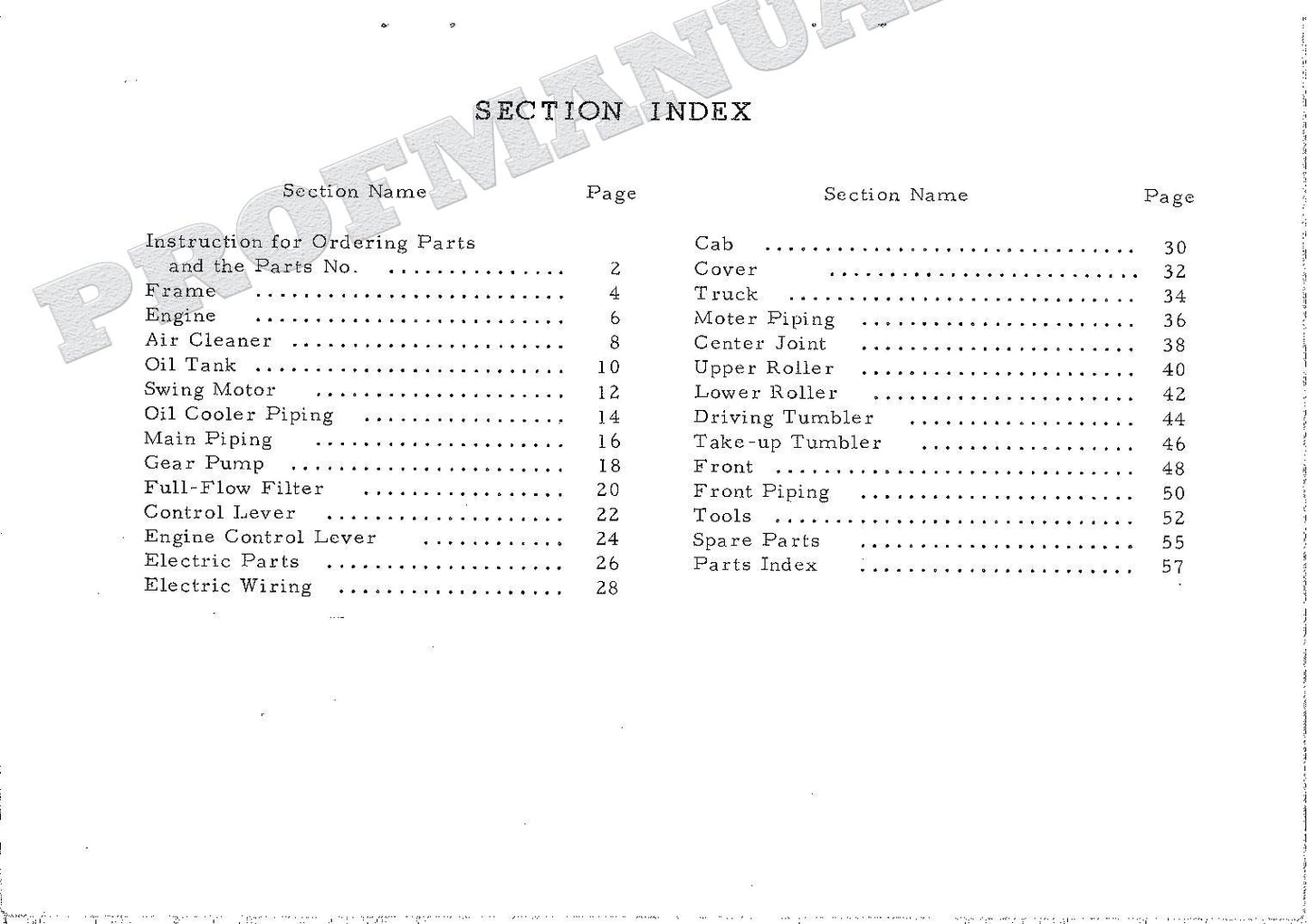 HITACHI UH03D Excavator Parts Catalog Manual