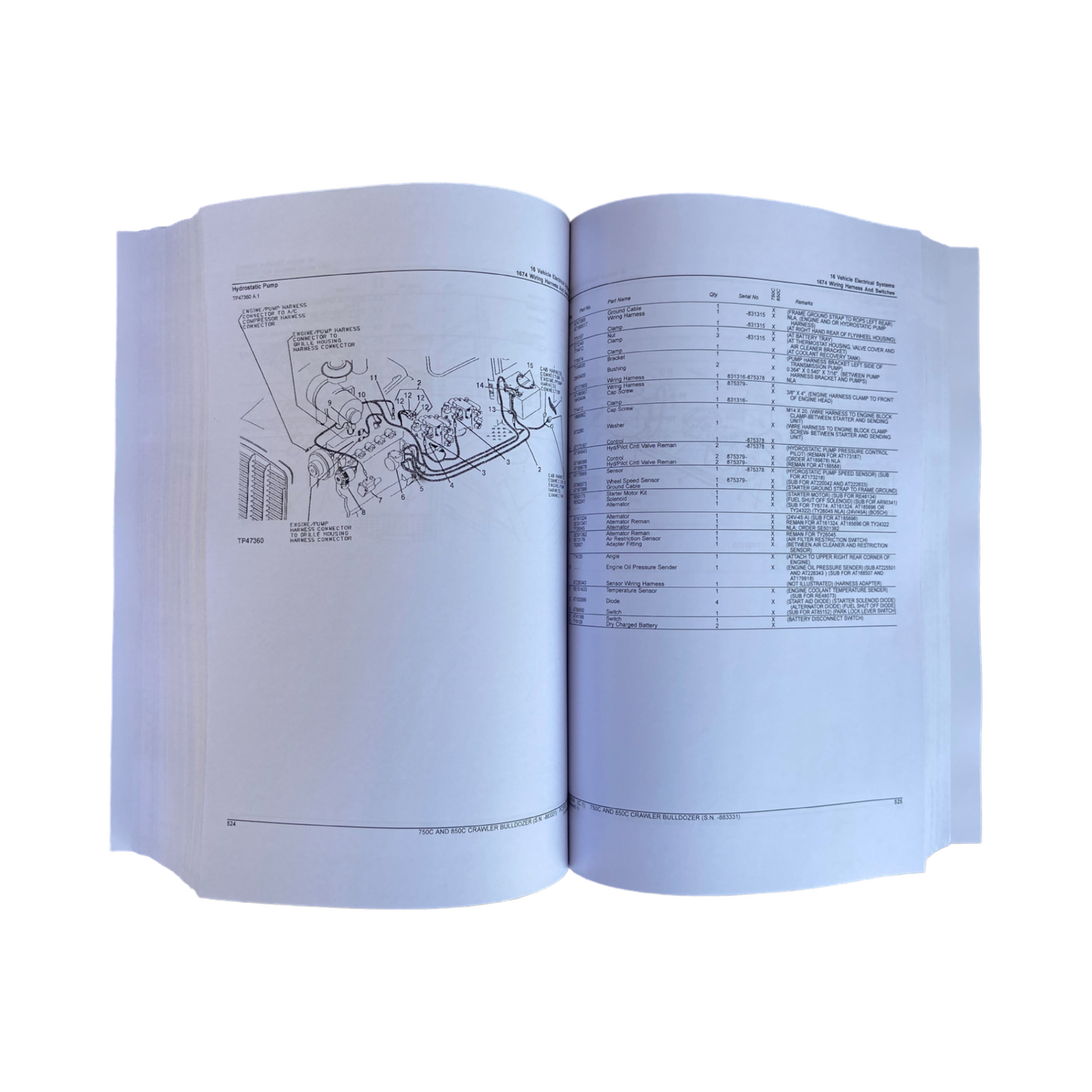 JOHN DEERE 750C, 850C CRAWLER DOZER ERSATZTEILKATALOGHANDBUCH