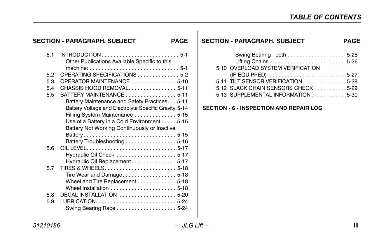 TOUCAN 12E 12E Plus 32E Vertical Lift Maintenance Operators Manual 31210186