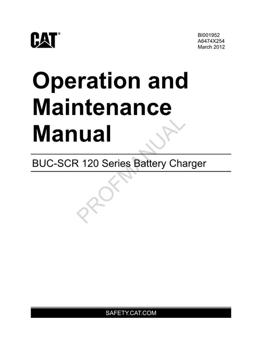 Caterpillar Cat BUC-SCR 120 Serie Batterieladegerät Bediener-Wartungshandbuch