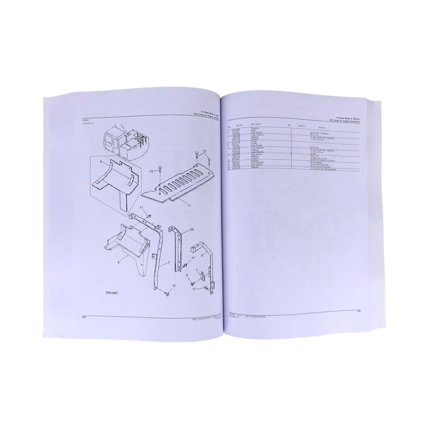 JOHN DEERE 160LC BAGGER-TEILEKATALOGHANDBUCH