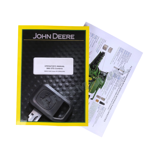 JOHN DEERE 9860 STS COMBINE OPERATORS MANUAL + !BONUS! OMH219445