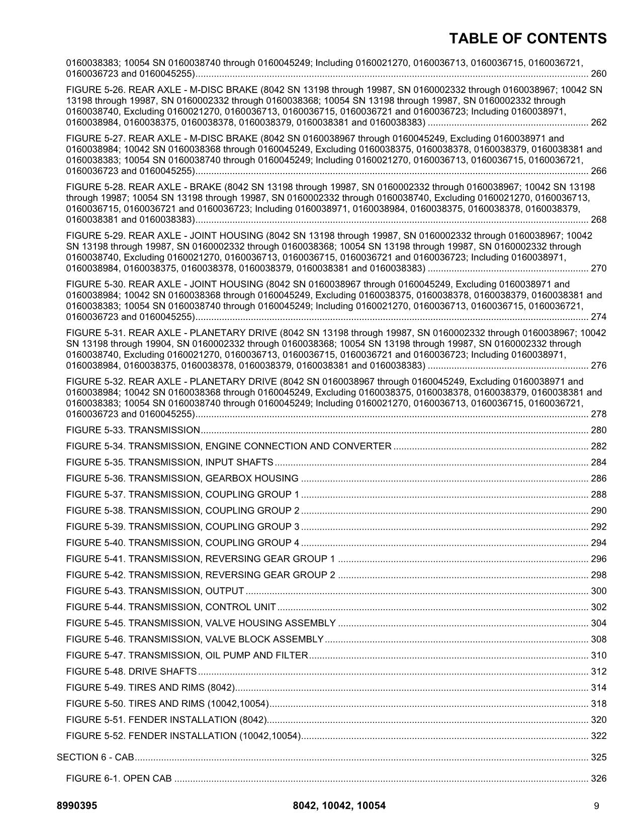 SKYTRAK 10042 10054 8042 Telehandler Parts Catalog Manual 8990395