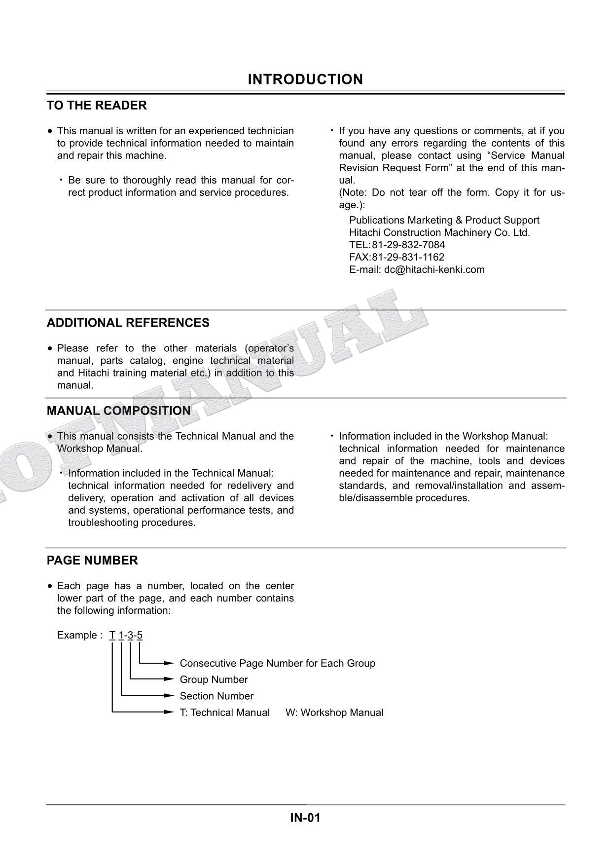 HITACHI ZX200LC-3 ZX225USRLC-3 Telescopic Clamshell Workshop Service Manual