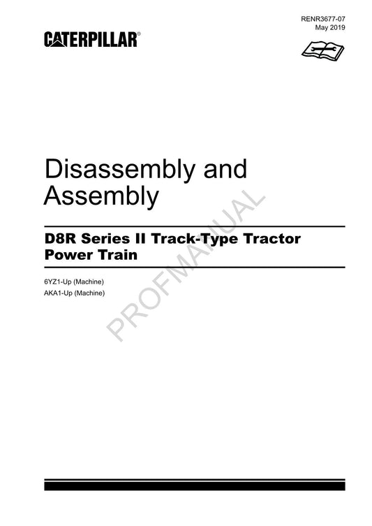 Caterpillar D8R Series 2 Track Tractor Power Train Manual Disassembly Assembly