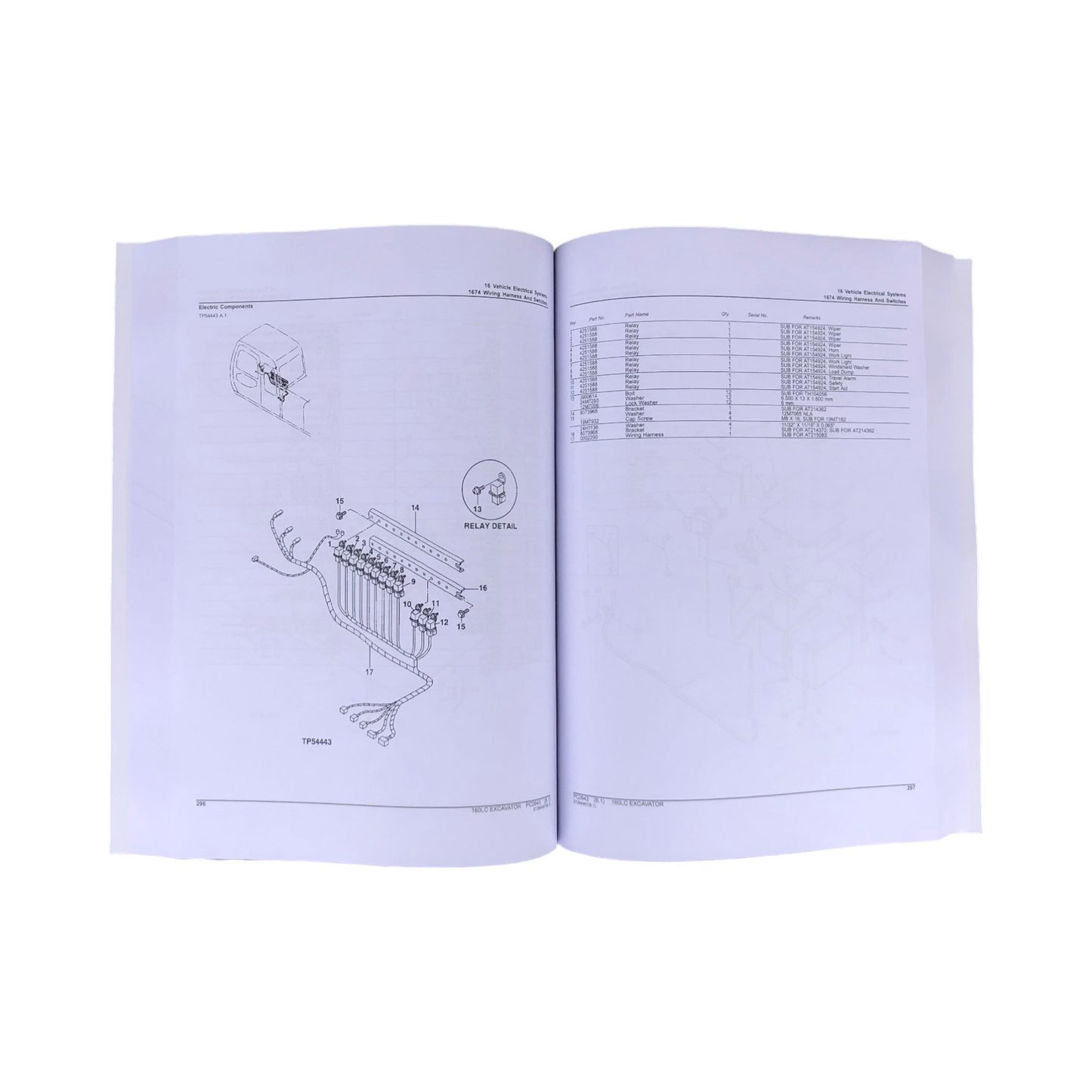 JOHN DEERE 160LC BAGGER-TEILEKATALOGHANDBUCH