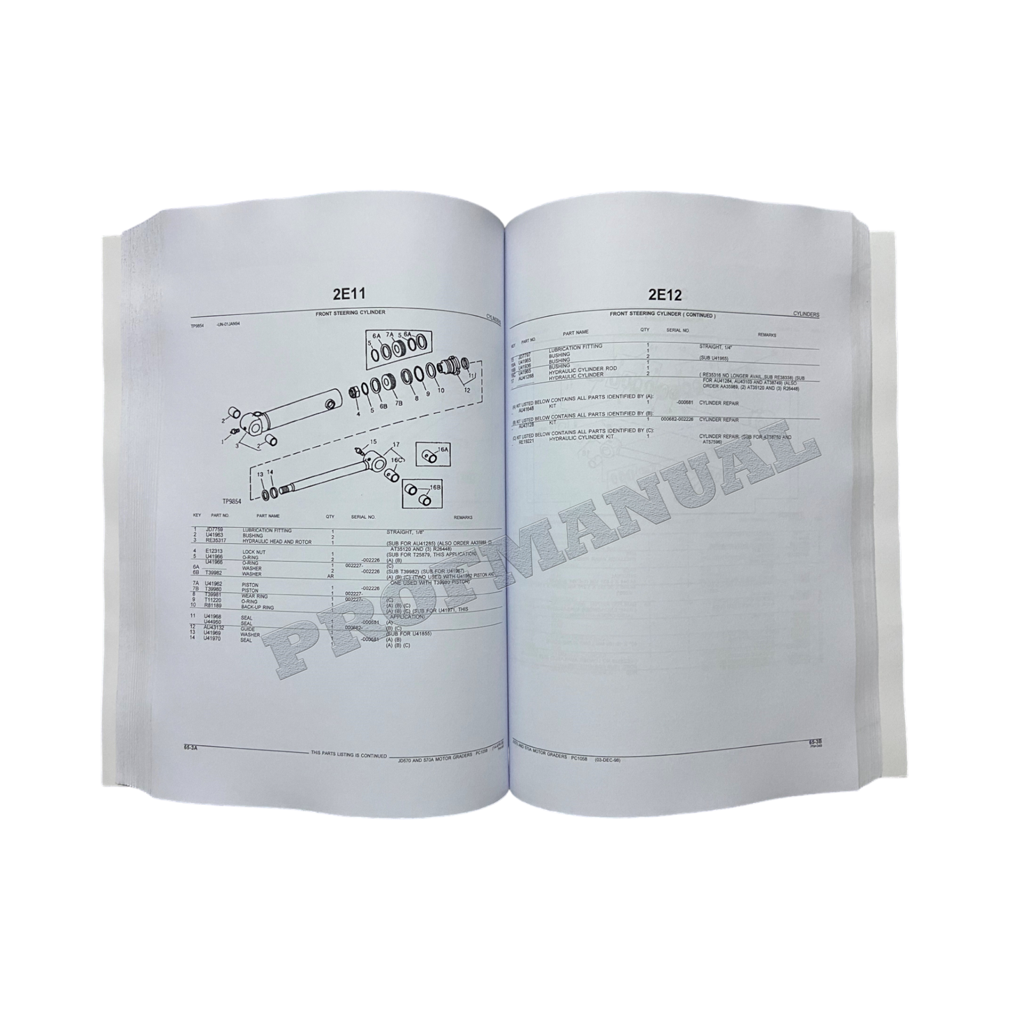 JOHN DEERE 570 570A MOTORGRADER ERSATZTEILKATALOGHANDBUCH