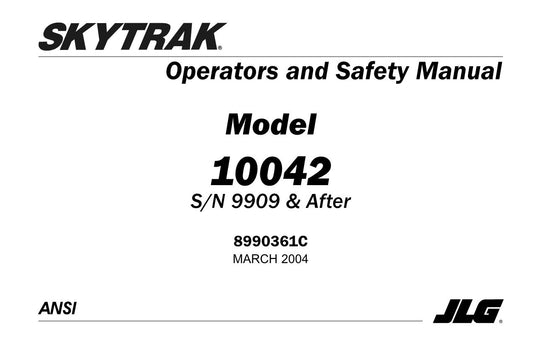 SKYTRAK 10042 Telehandler Maintenance Operation Operators Manual 8990361