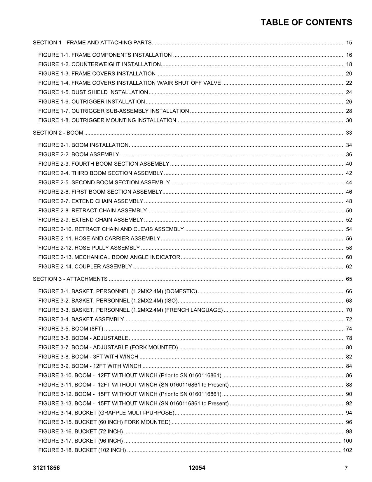 SKYTRAK 12054 Telehandler Parts Catalog Manual 31211856