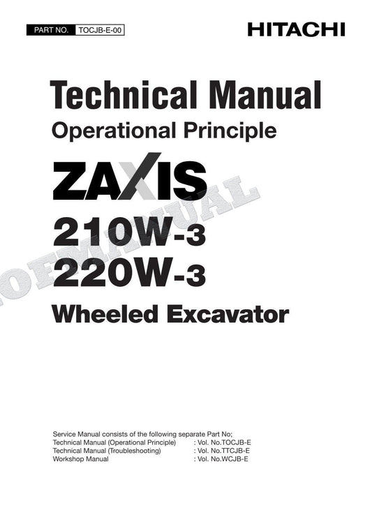 HITACHI ZX210W-3 ZX220W-3 Excavator Service Manual Operational Principle