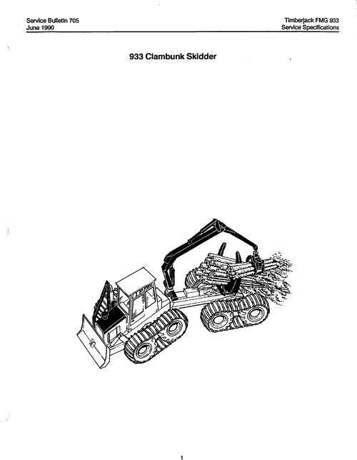 JOHN DEERE 933C CLAMBUNK SERVICE-REPARATURHANDBUCH