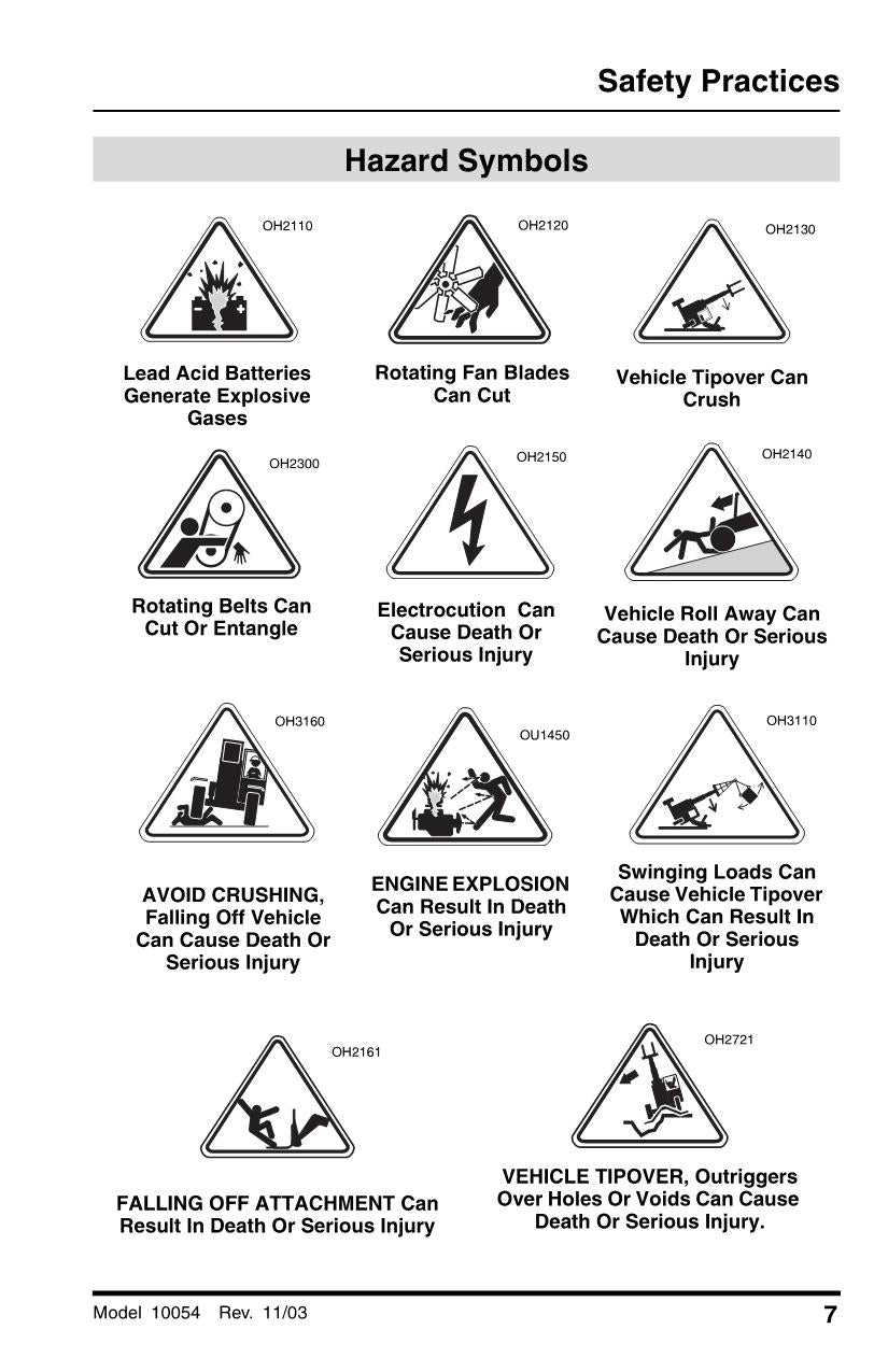 SKYTRAK 10054 Telehandler Maintenance Operation Operators Manual 8990502