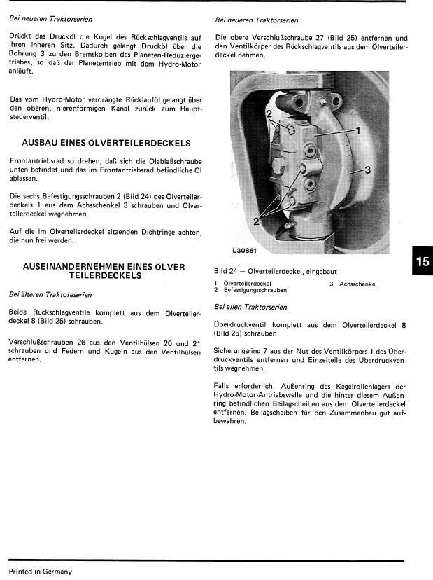 JOHN DEERE 2130 3030 3130 3140 TRAKTOR frontantrieb REPARATURHANDBUCH