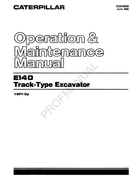 Wartungshandbuch für den Raupenbagger Caterpillar E140, Serie 1NF1-Up