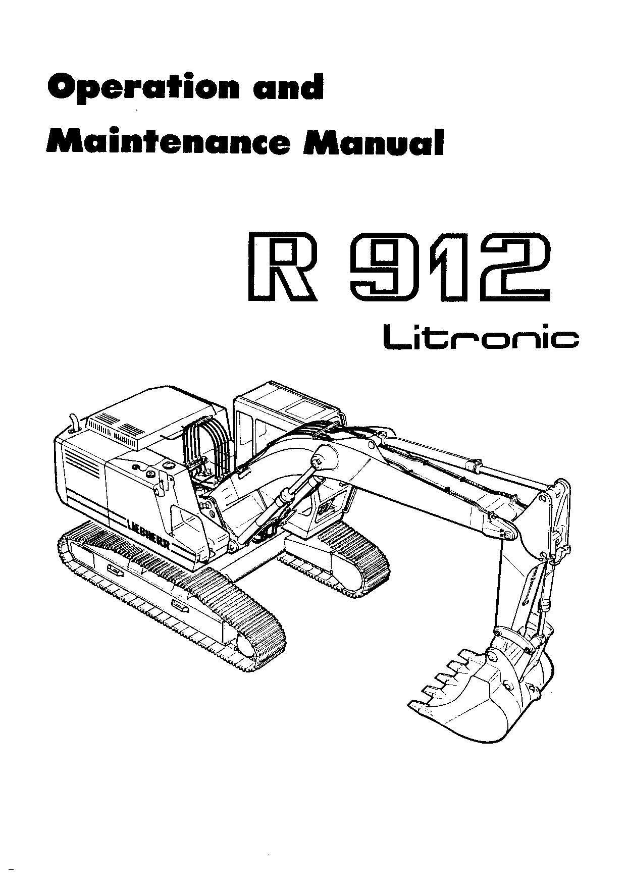 Liebherr R912 Litronic Bagger Bedienungsanleitung Serie 3001