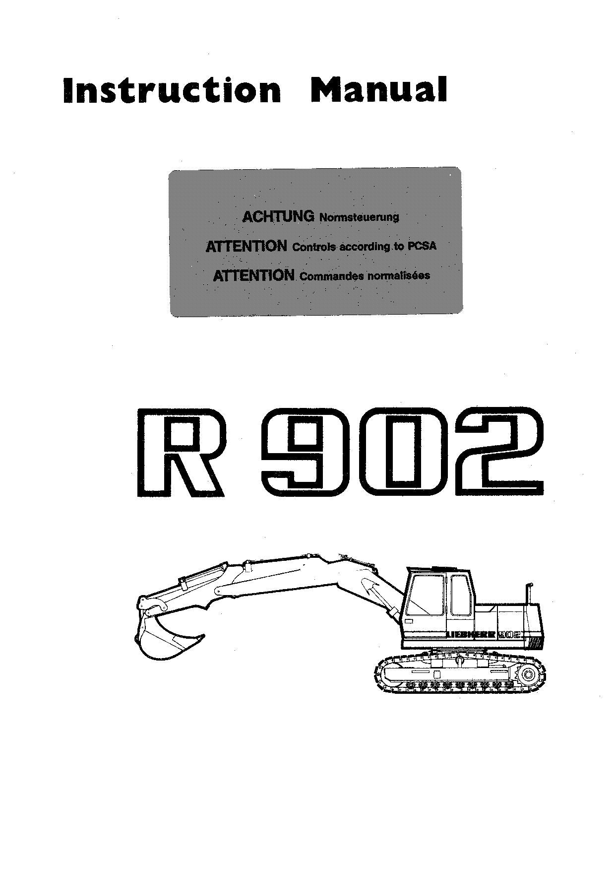 Manuel d'utilisation de la pelle Liebherr R902 série 1000