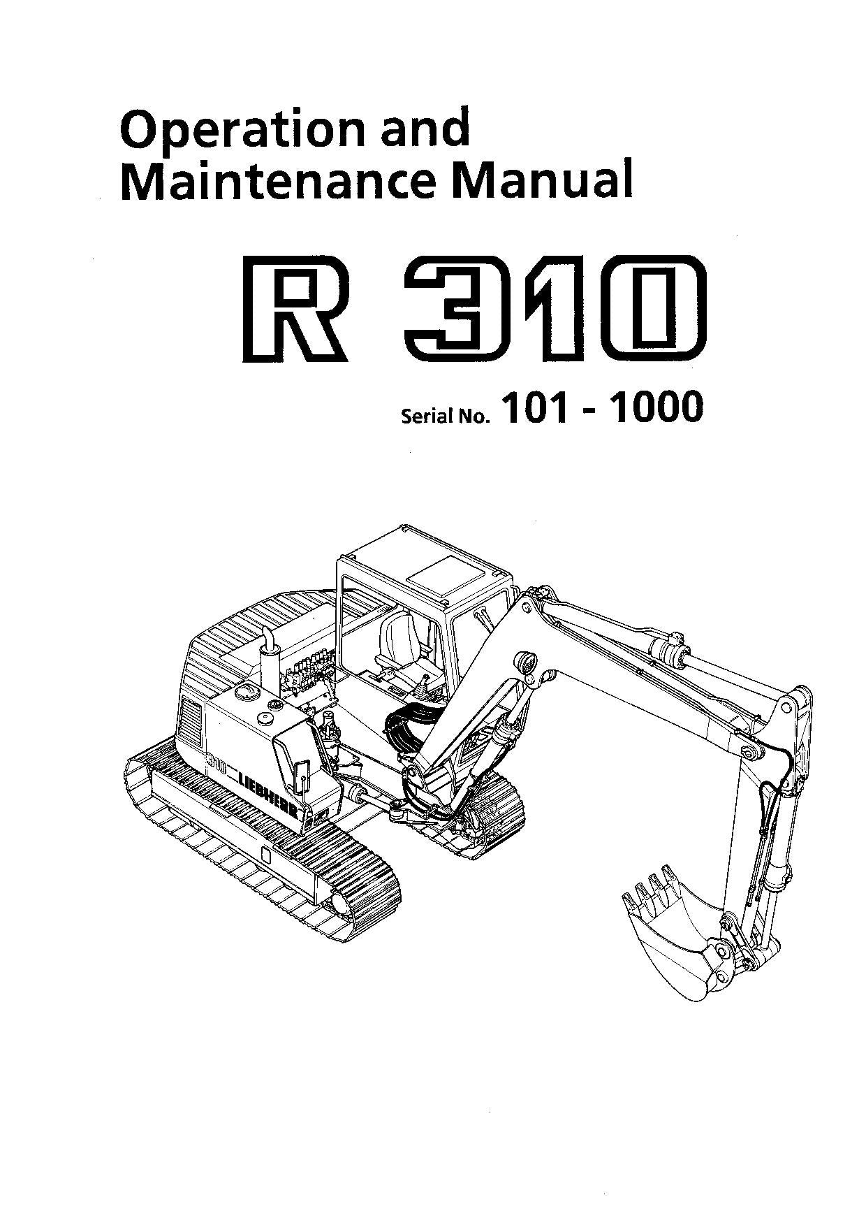 Liebherr R310 Bagger Bedienungsanleitung