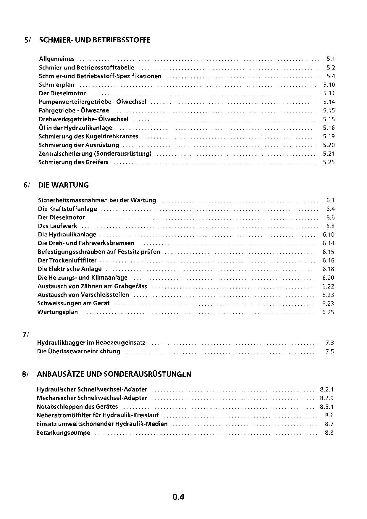 Liebherr R934 B Tunnel Raupenbagger Betriebsanleitung Wartungsanleitung 17227