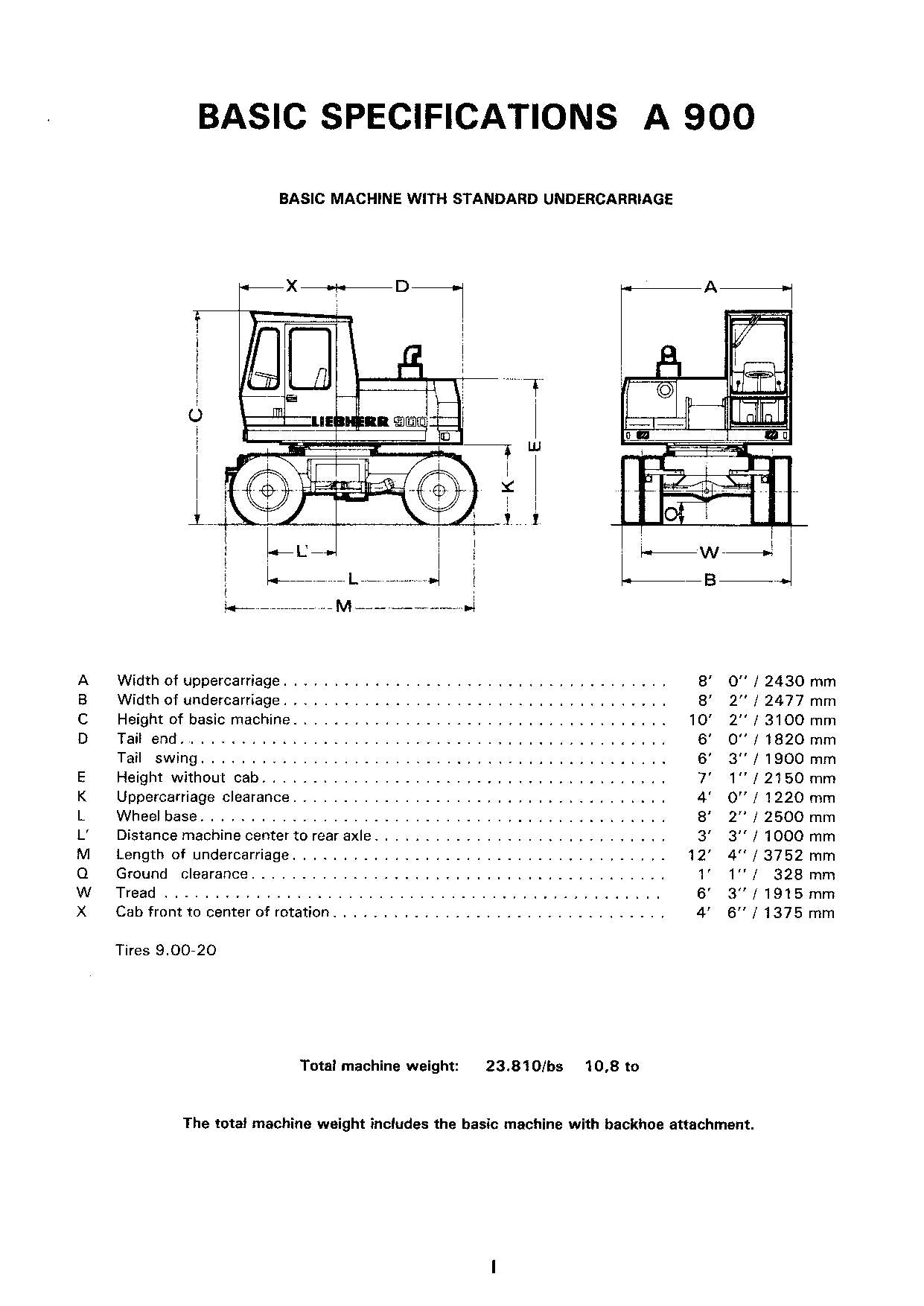 Liebherr A900 Excavator Operators manual