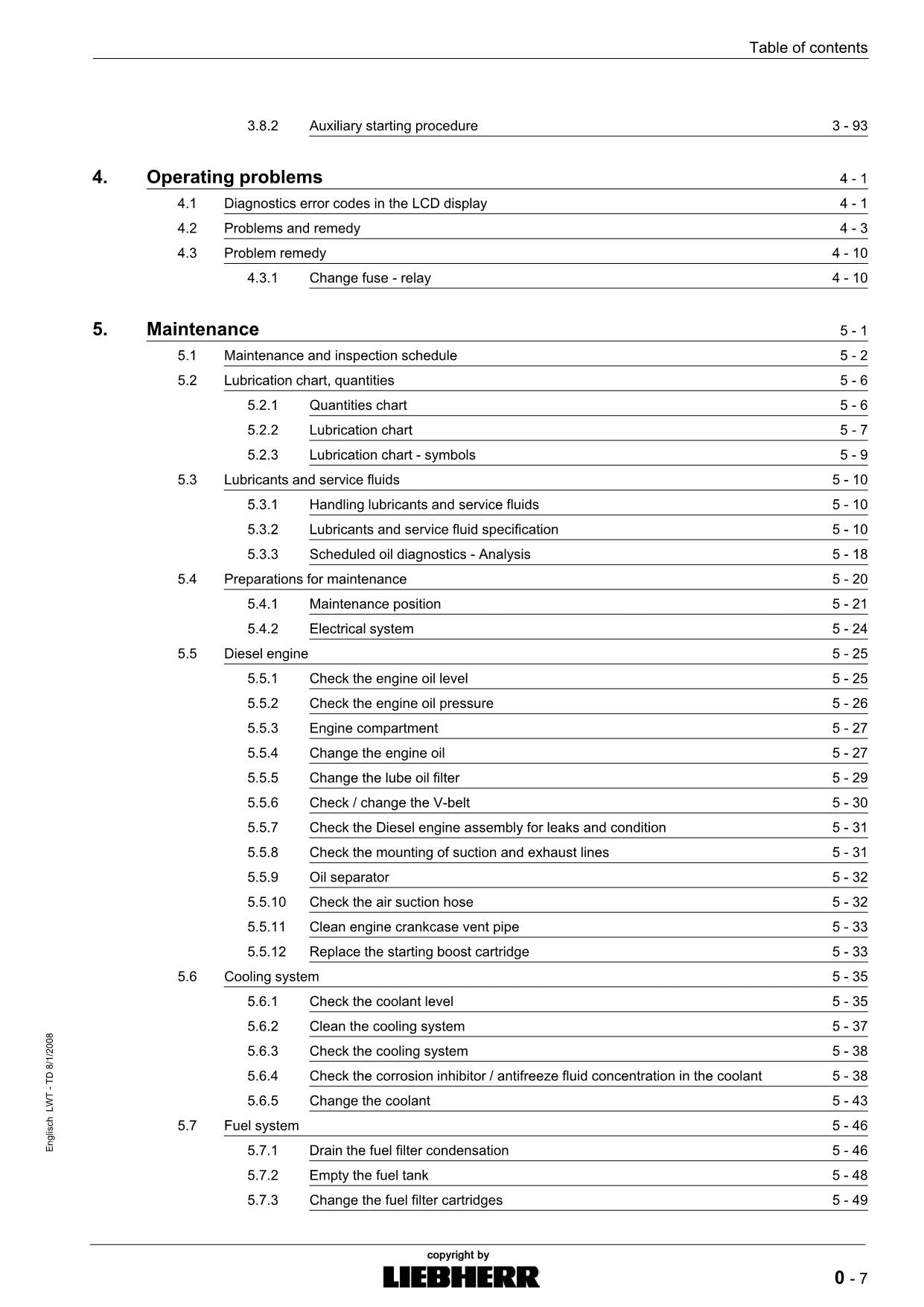 Liebherr PR714 Litronic Dozer Operators manual ser 138239