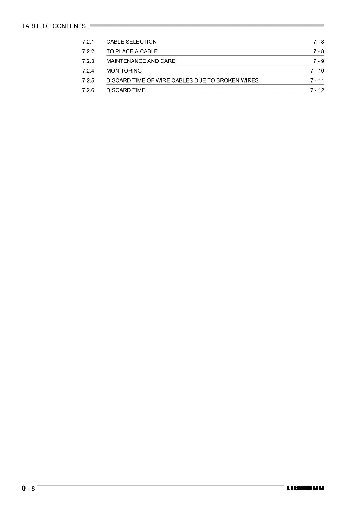 Liebherr RL52 Litronic Pipe Layer Operators manual