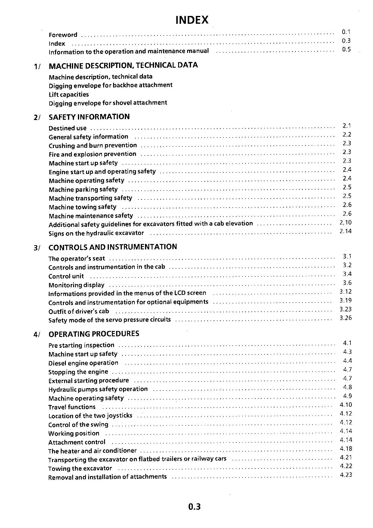 Liebherr R964 B Litronic Excavator Operators manual serial 6001