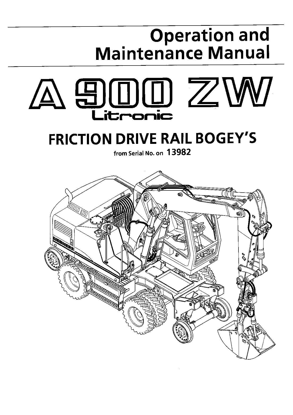 Liebherr A900 ZW Litronic Bagger Bedienungsanleitung