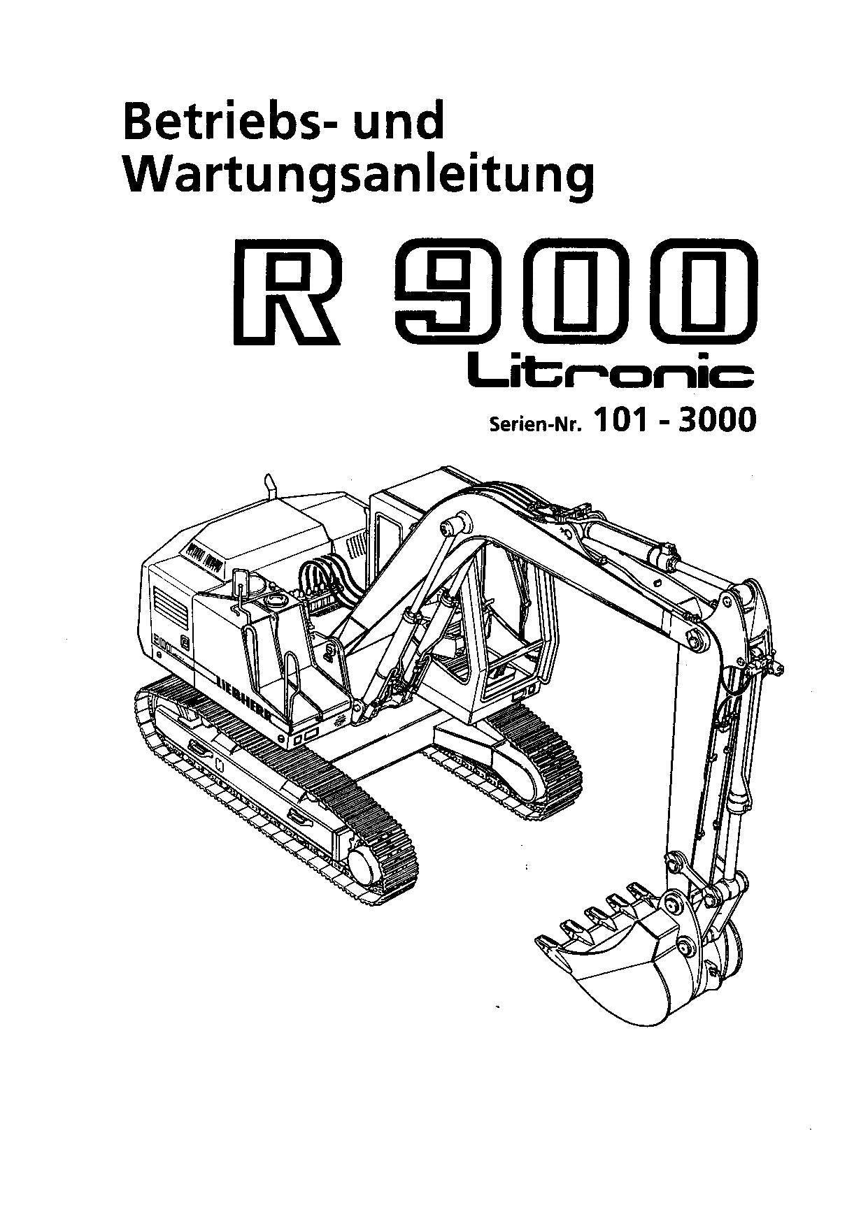 Liebherr R900 Litronic Hydraulikbagger Betriebsanleitung ser 368/101 LC 369/101