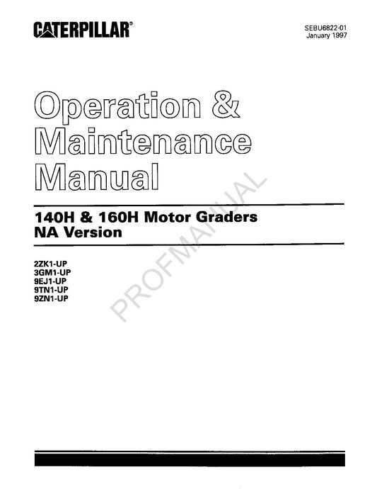 Caterpillar 140H 160H NA Version Motorgrader - Wartungshandbuch