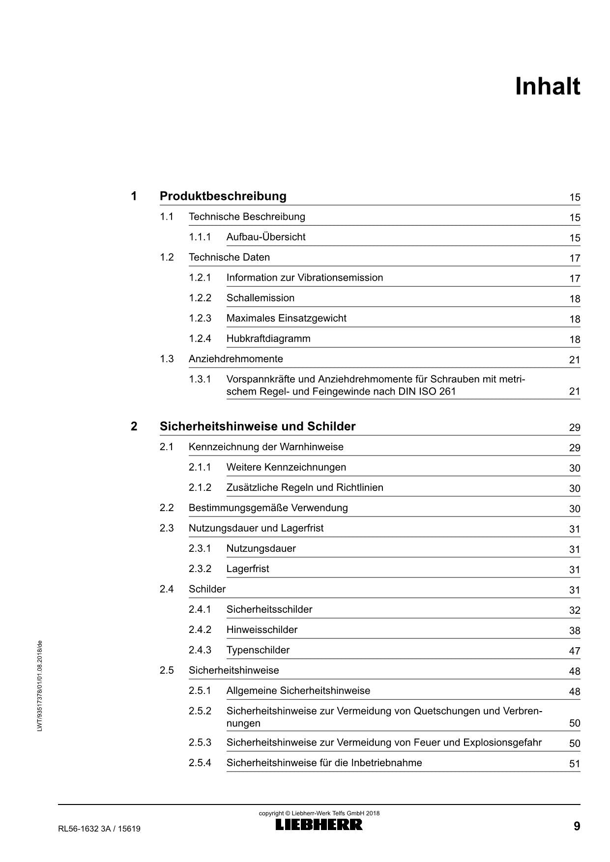 Liebherr RL56 3A Rohrleger Betriebsanleitung ser 15619 RU