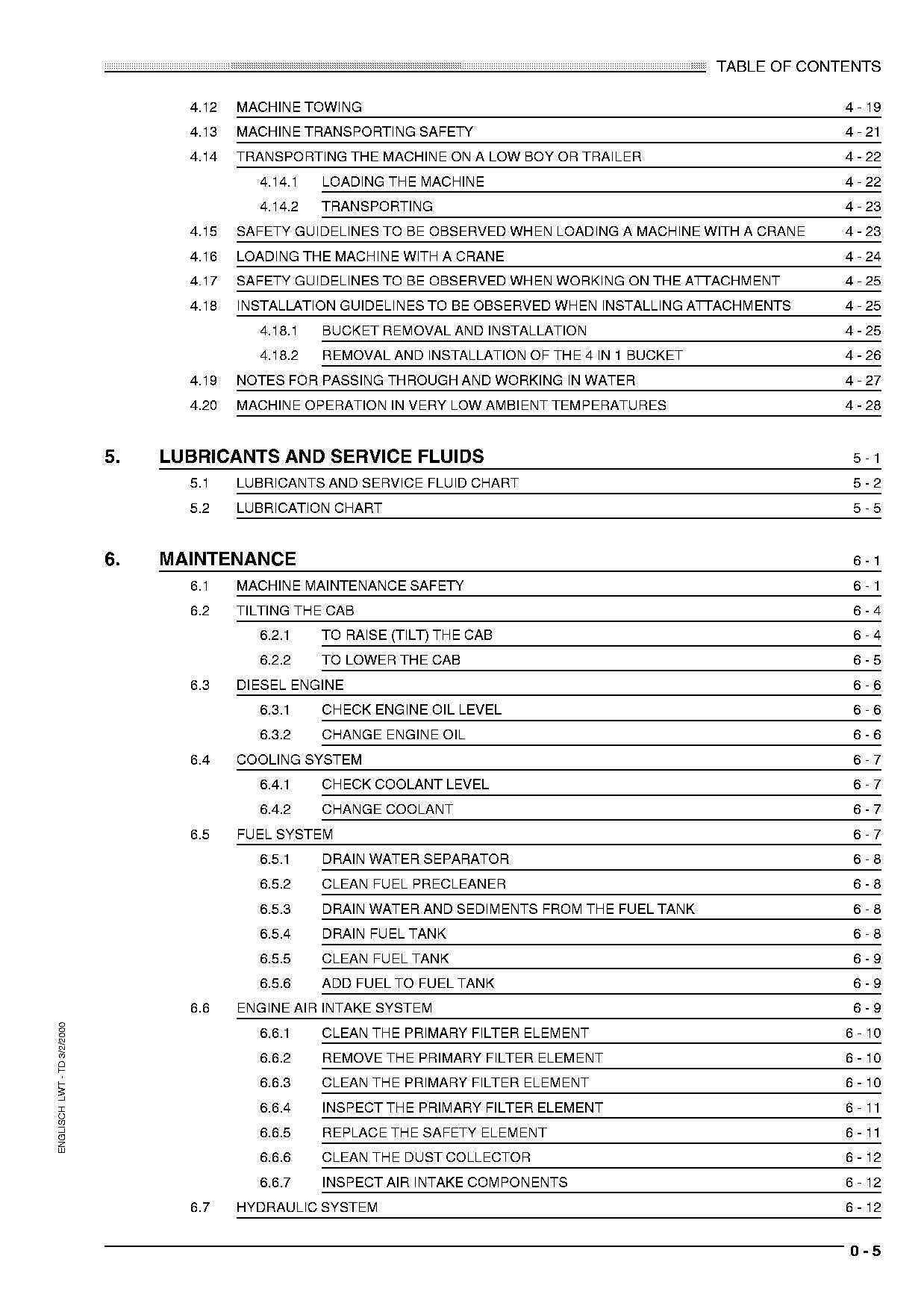 Liebherr LR631 C LR641 CRAWLER LOADER Operators manual