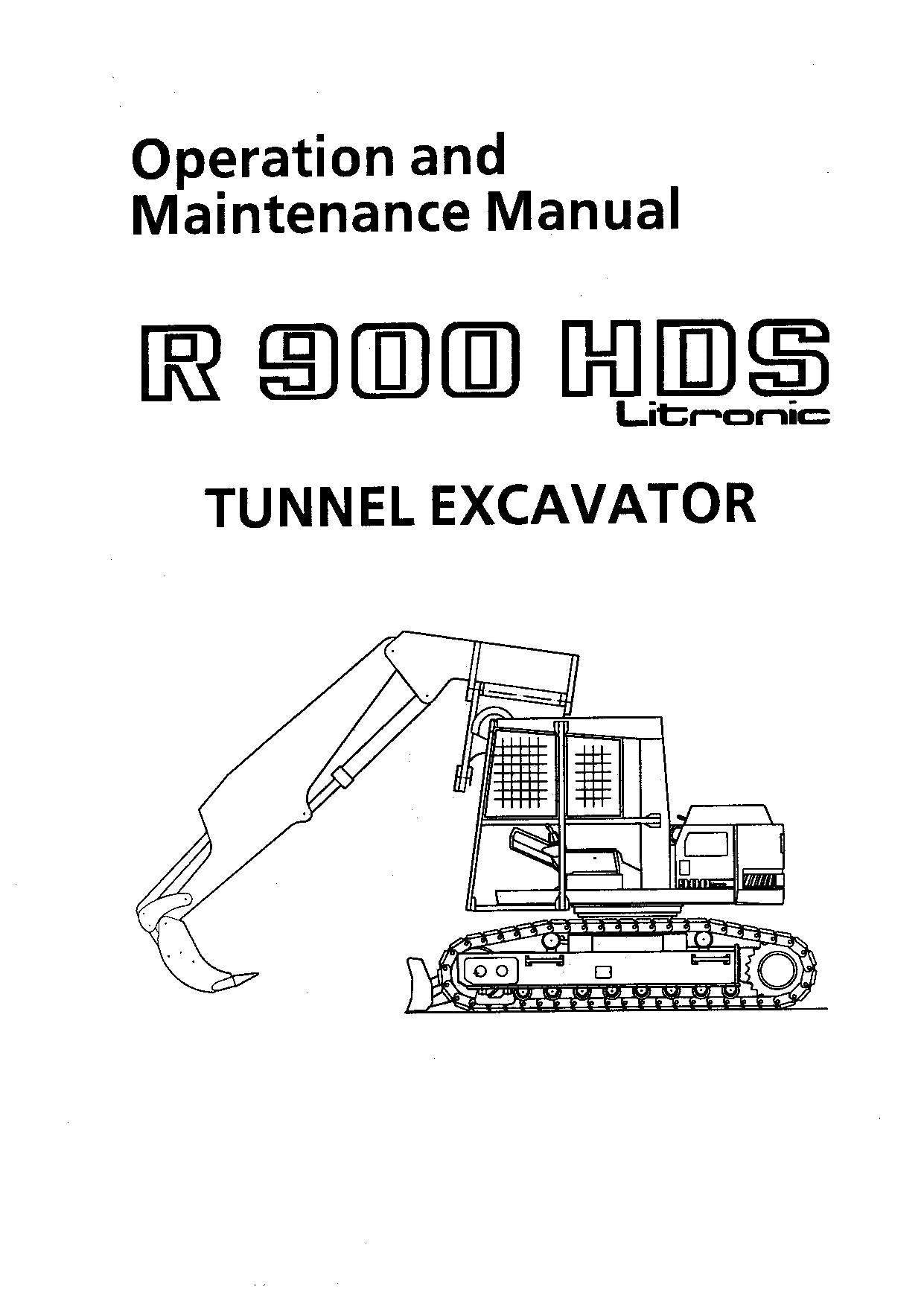 Manuel d'utilisation de la pelle sur tunnel Liebherr R900 HDS Litronic série 578/101