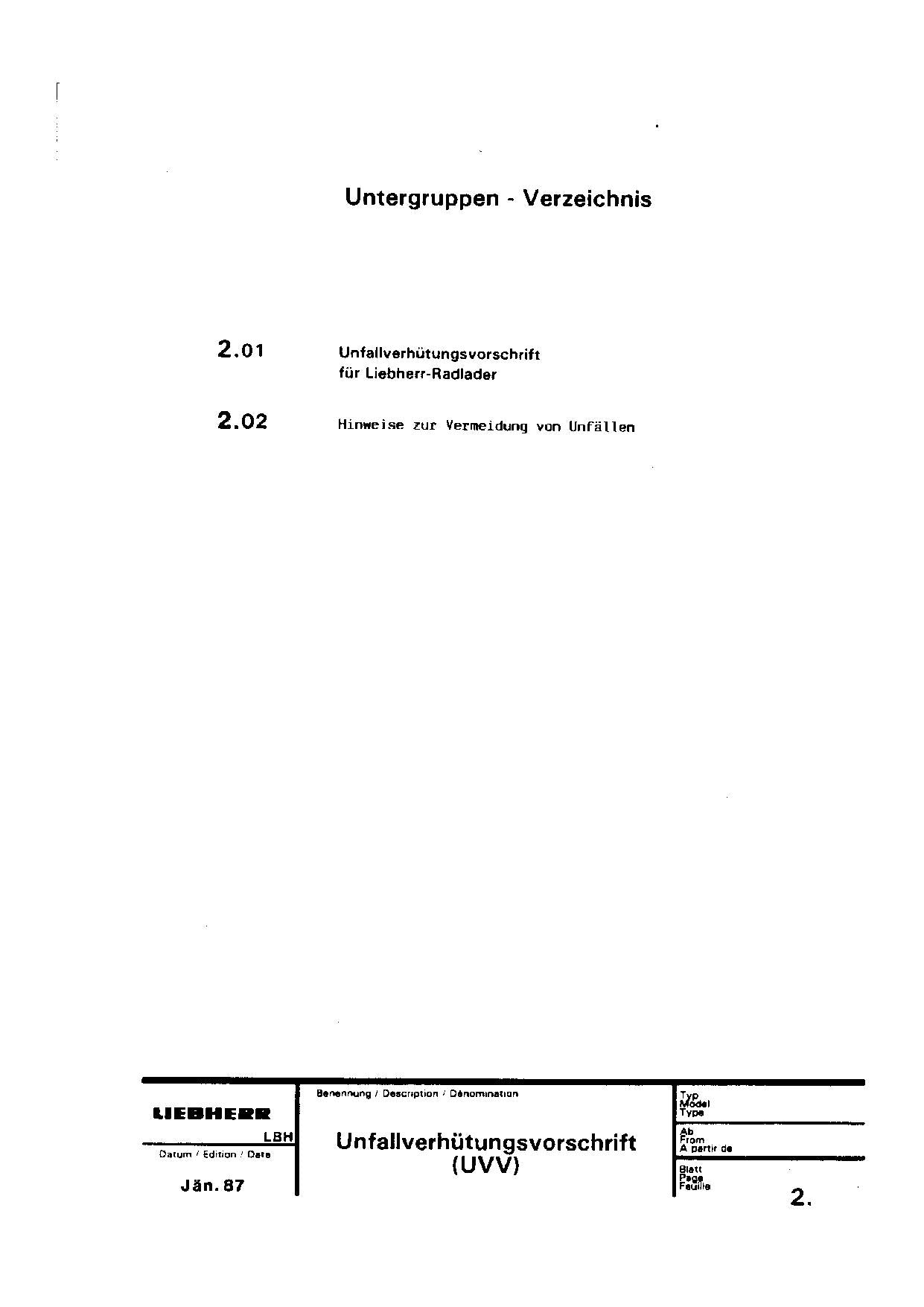 Liebherr L511 L521 L531 L541 Radlader Reparaturhandbuch Werkstatthandbuch