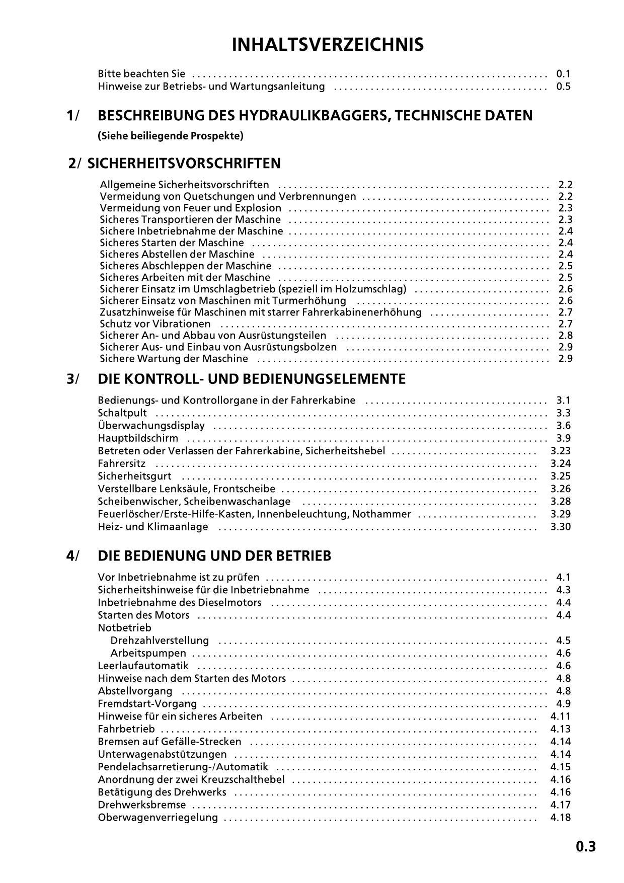 Liebherr A954 B-HD LITRONIC Hydraulikbagger Betriebsanleitung Wartungsanleitung